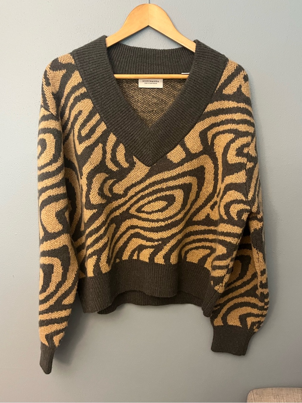 Scotch & Soda Patterned V-Neck Sweater